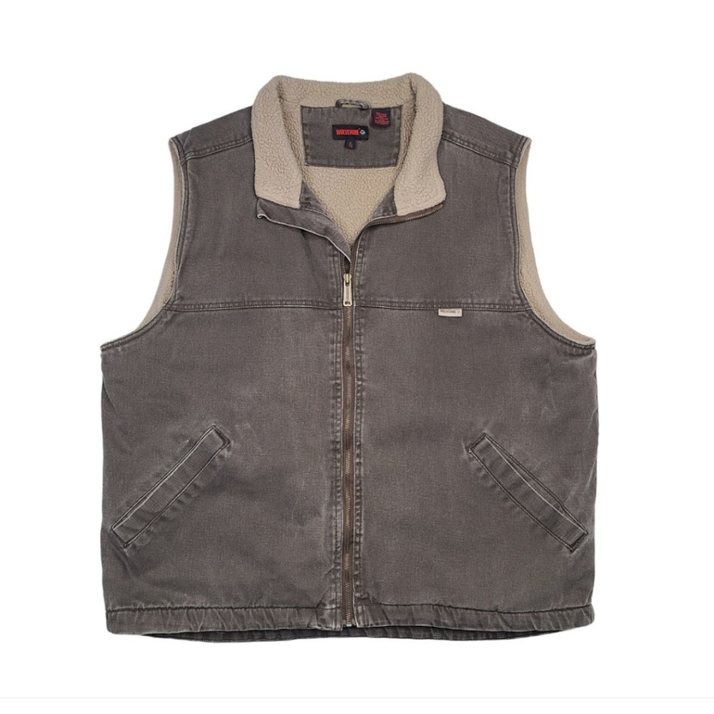 Wolverine Gray Sherpa Lined Vest